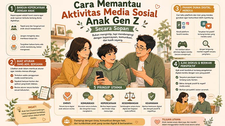 Cara Memantau Aktivitas Media Sosial Anak Gen Z Secara Sopan