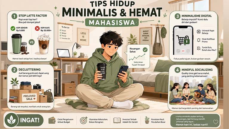 Gaya Hidup Minimalis Mahasiswa, Tips Hemat Tanpa Boncos