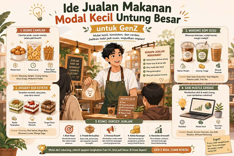 Ide Jualan Makanan Modal Kecil Untung Besar untuk GenZ