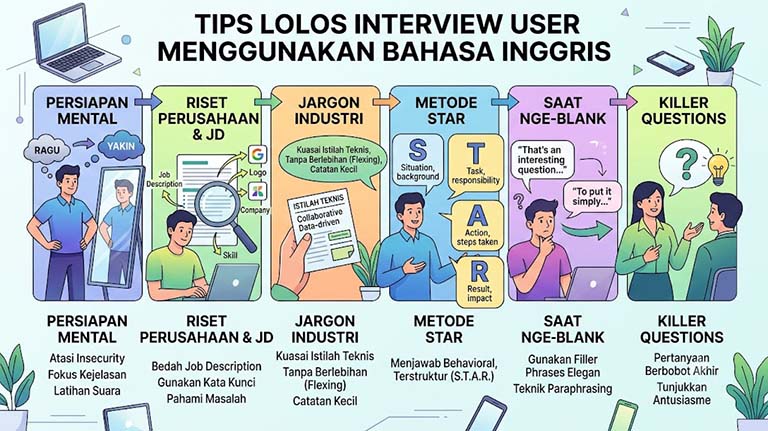 Tips Lolos Interview User Menggunakan Bahasa Inggris