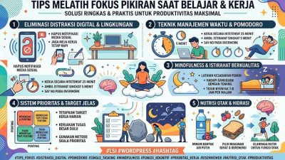 Tips Melatih Fokus Pikiran Saat Belajar & Kerja